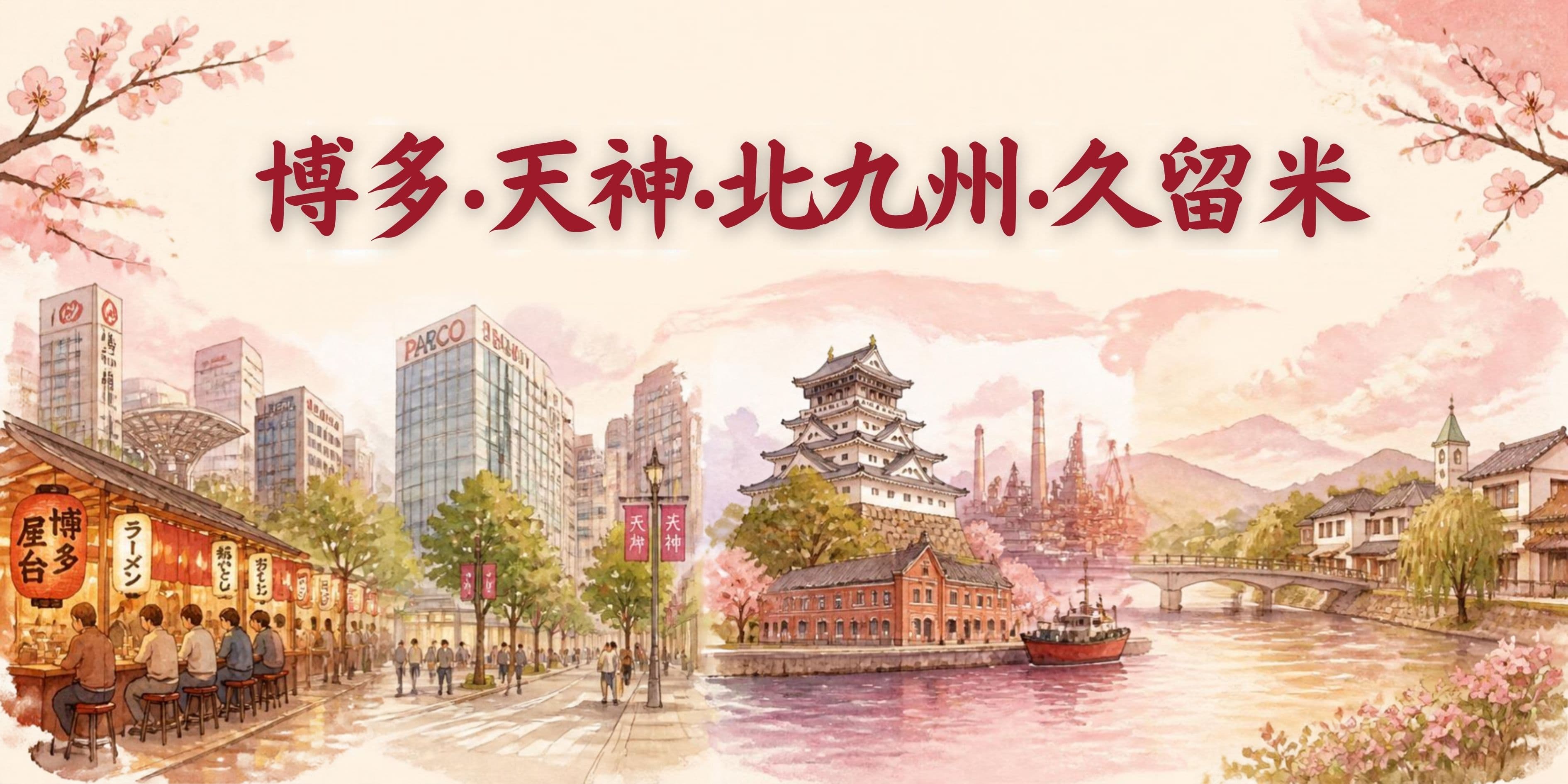 福岡メンズエステのエリア別ガイド|博多・天神・北九州・久留米の特徴と選び方